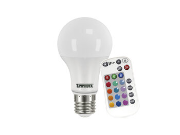 LAMP. LED RGB IR 9W C/CONTROLE - TASCHIBRA (*)